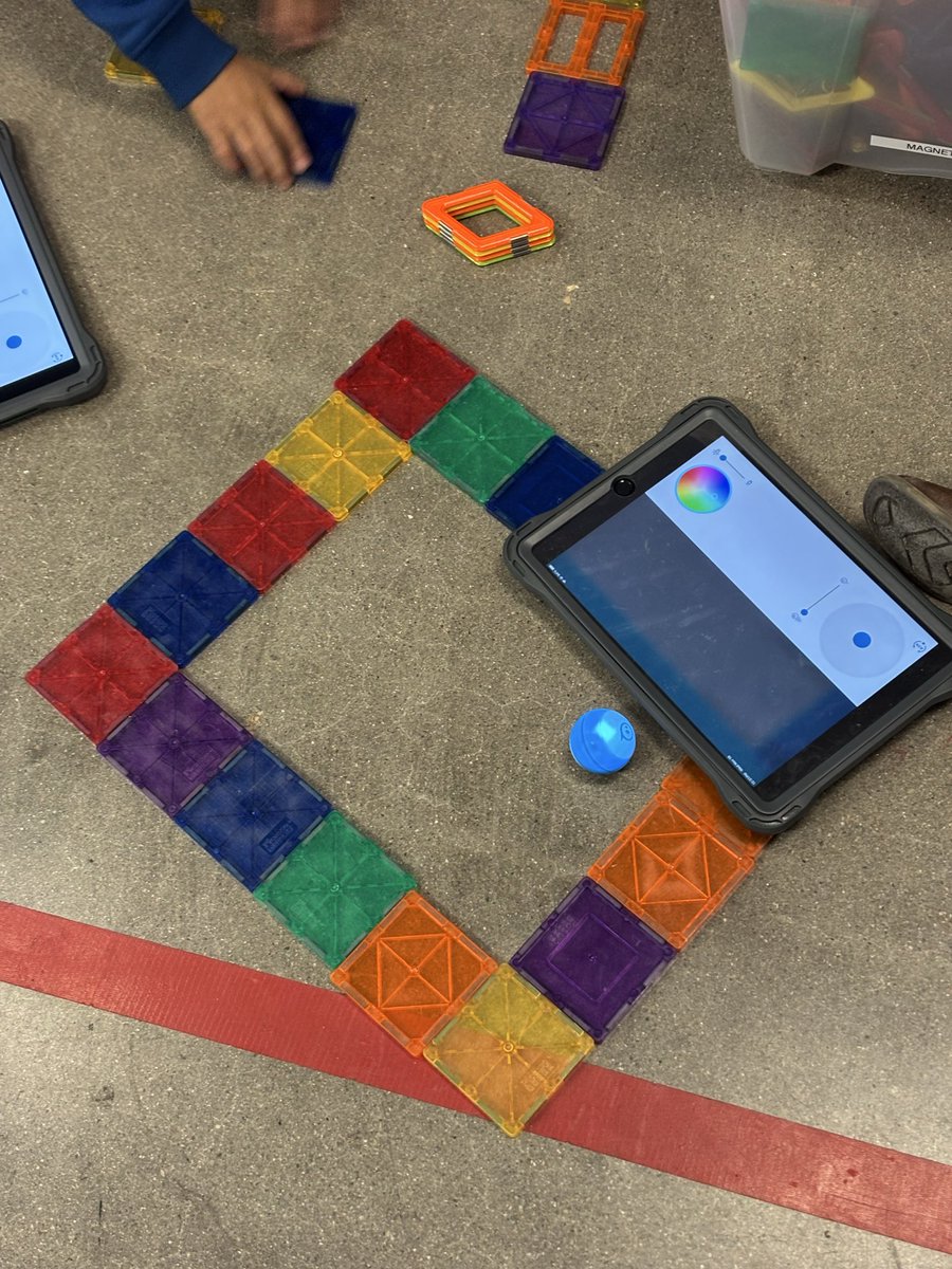 jaimehansendvu1's tweet photo. As a continuation of our #coding lesson, we brought out Magna-Tiles so our kindergarteners could build mazes, roads, and tunnels for the Sphero Mini Bolts! 🚗✨
Hands-on learning + coding fun = the best kind of day!
#STEMEducation #CodingInK #ComputerScience @Sphero @Magnatiles https://t.co/P3HJF0RlnL