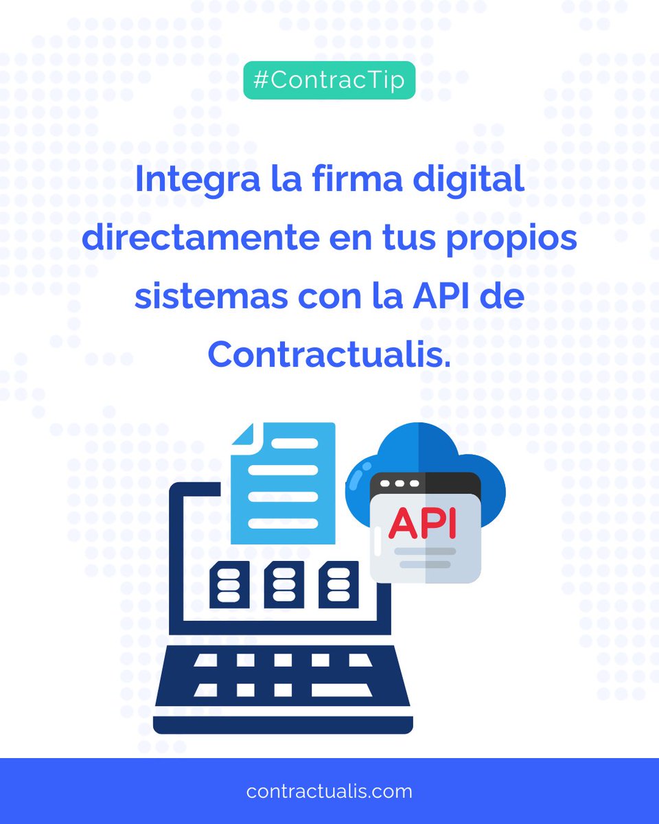 contractualis's tweet image. Integra la firma digital directamente en tus sistemas con la API de Contractualis.
Crea, envía y recibe contratos firmados sin pasos manuales. ⚡
👉 contractualis.com/api-reference/…
#API #FirmaDigital #Automatización #Contractualis