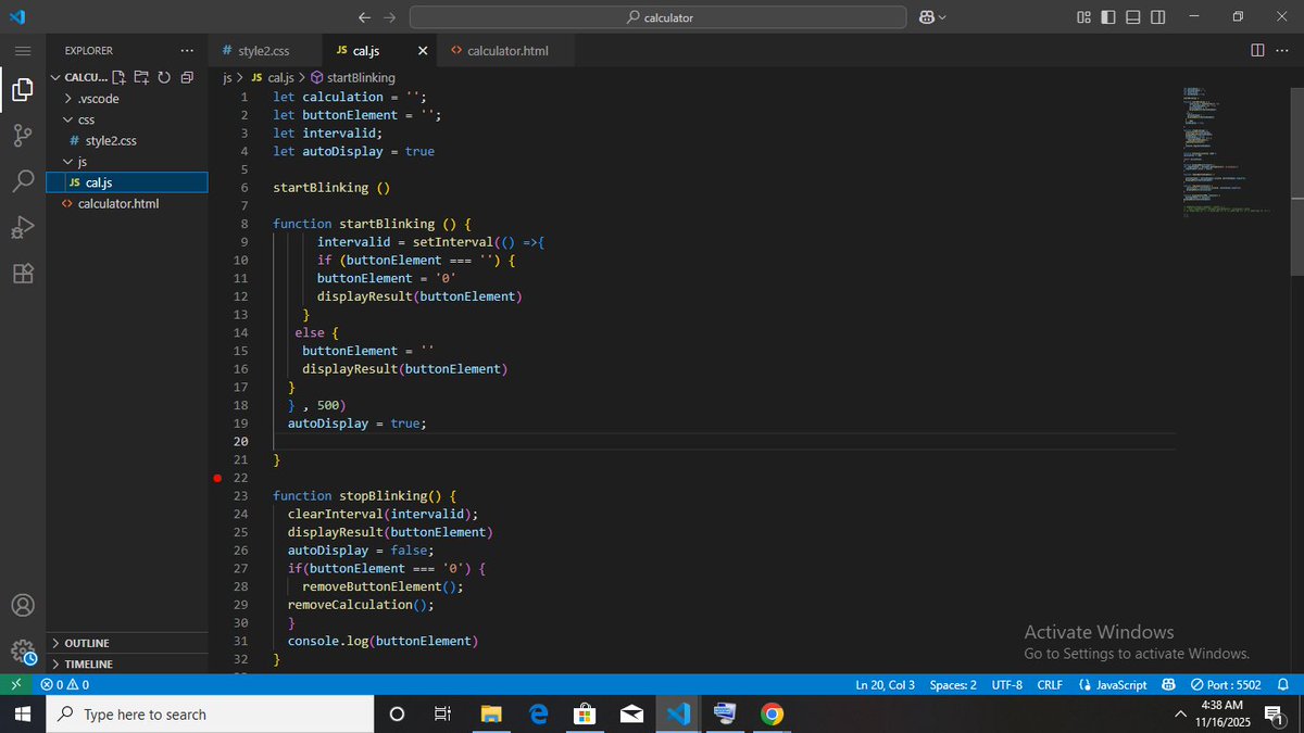 tony_d555's tweet image. Just built a simple calculator using HTML, CSS, and JavaScript.
It performs basic calculations and updates results in real time.
Great project for understanding DOM, events, and JavaScript logic.
 
Check out the link👇
anthonydivine555.github.io/calculator/

#JavaScript #HTML #CSS #webdevelop