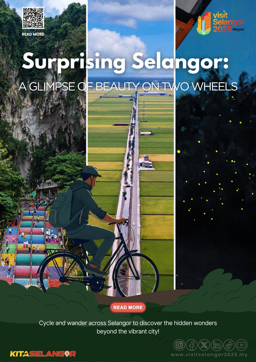 SURPRISING SELANGOR: A GLIMPSE OF BEAUTY ON TWO WHEELS

Read More: selangor.travel/surprising-sel…

#selangorkanada #surprisingselangor #VisitSelangor2025