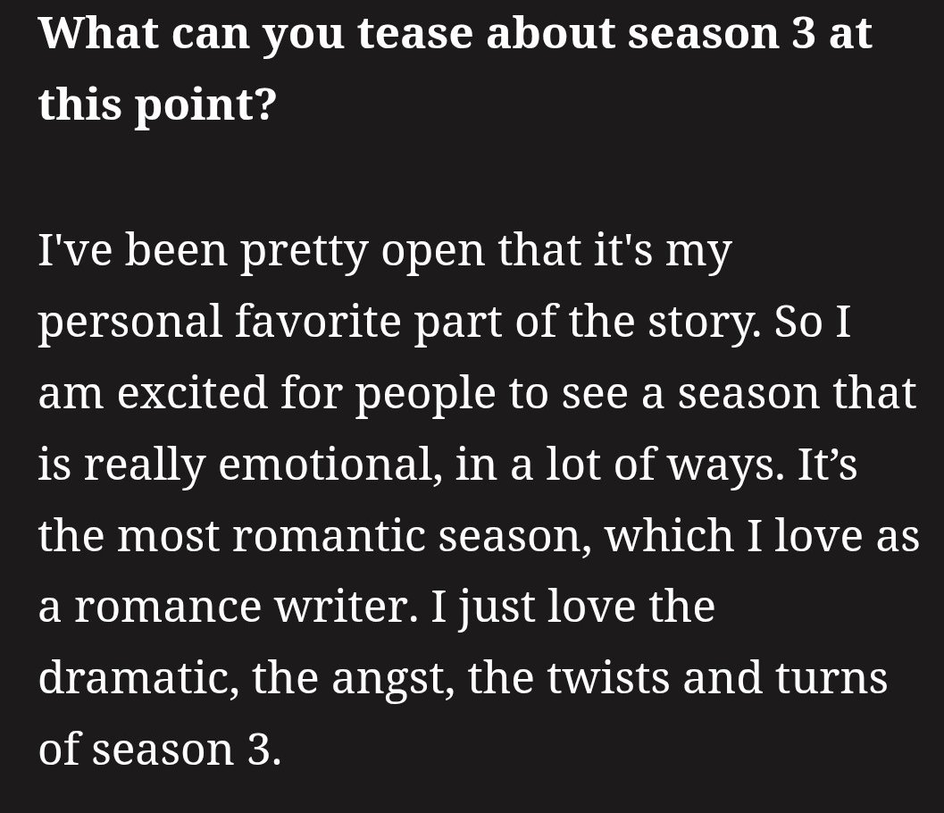 Maramootoo's tweet image. Season 3 being confirmed to be the &quot;most romantic season&quot; and has Alastor as a villain from what we can conclude from this interview makes me so nervous because there&apos;s like a million possibilities it could be and I truly have no solid predictions,,i