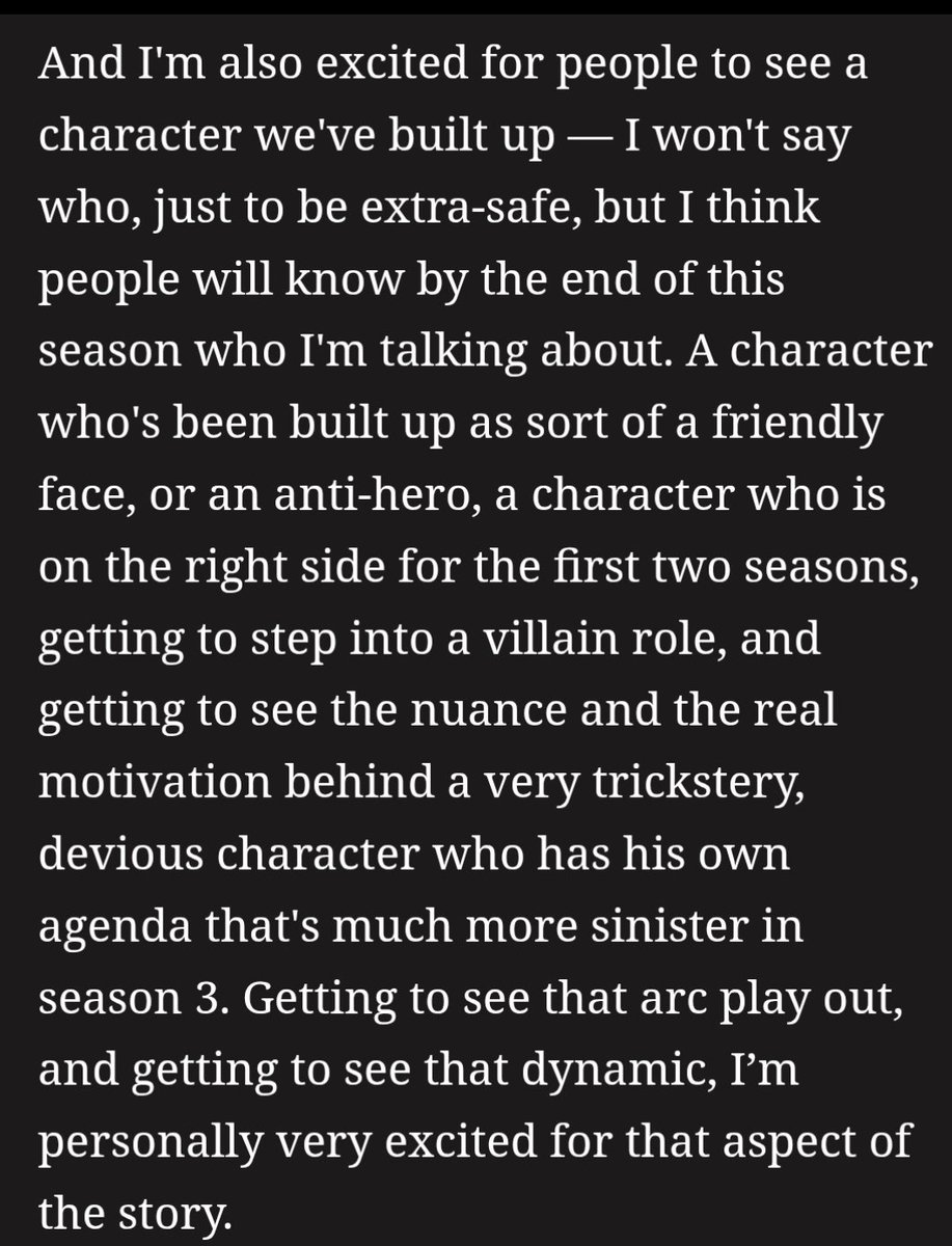Maramootoo's tweet image. Season 3 being confirmed to be the &quot;most romantic season&quot; and has Alastor as a villain from what we can conclude from this interview makes me so nervous because there&apos;s like a million possibilities it could be and I truly have no solid predictions,,i