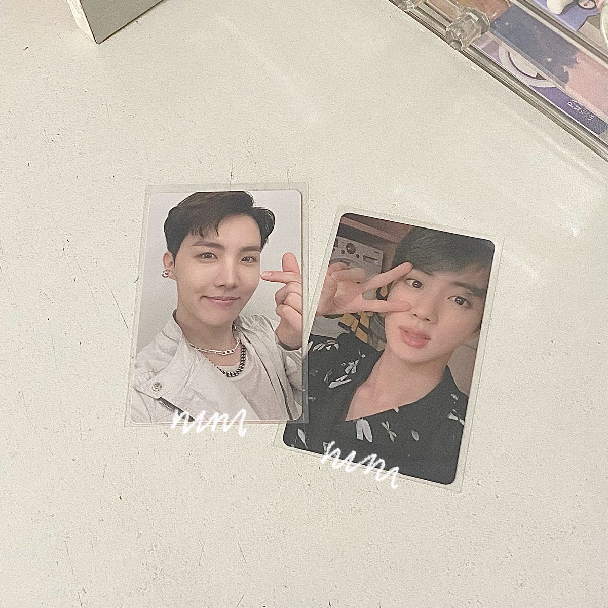 YMSCART's tweet photo. ꒰ wts lfb ph ꒱

🪷 bts random photocards!

— jhope &amp; jin : 120 each
— item price + 10 pf + sf
— gcash | j&amp;t

# bts seokjin hoseok photocard poca pc persona v2 version 2 ptd live album permission to dance https://t.co/nB7a8DZFpA