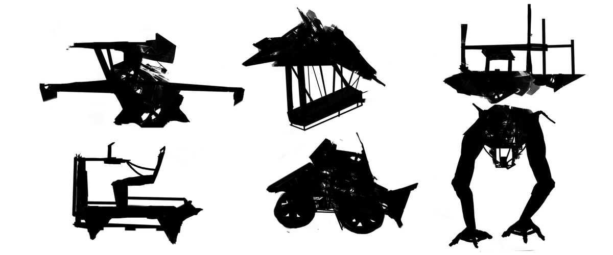 Daiki3dart's tweet image. 「-狩人の乗り物- vol 2」  10分間のシェイプスケッチ   #conceptart #sketch