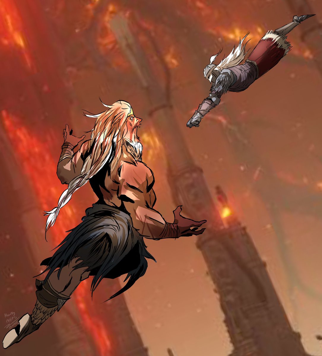 HowdyPeepos's tweet image. I played Elden Ring and fought Hoarah Loux with martial arts (i got my ass beat)