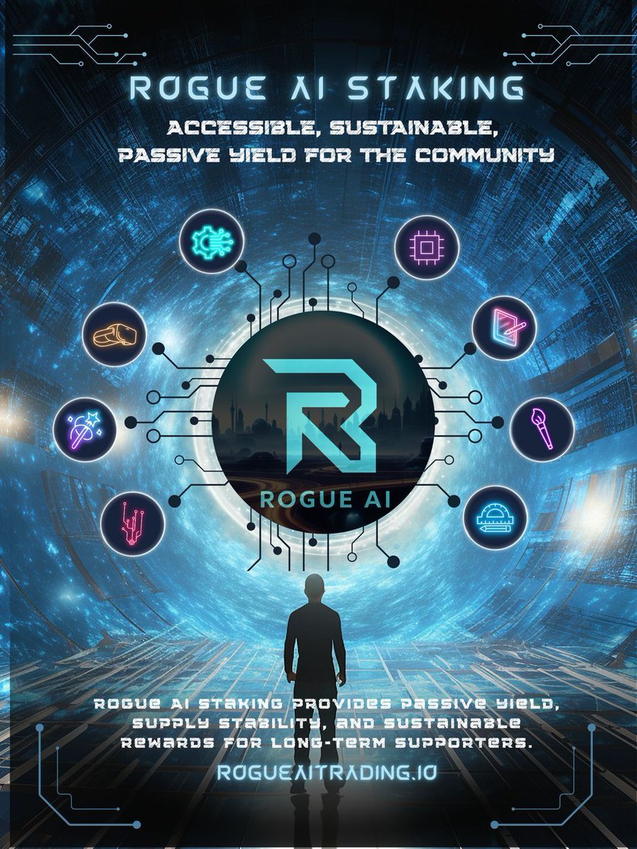 RogueAITrading's tweet image. Rogue AI staking is built for accessibility and long-term sustainability.

It’s ideal for passive yield seekers, long-term supporters, and liquidity stabilizers.

Rewards are structured so staking never outpaces node operators, ensuring fairness across the ecosystem.