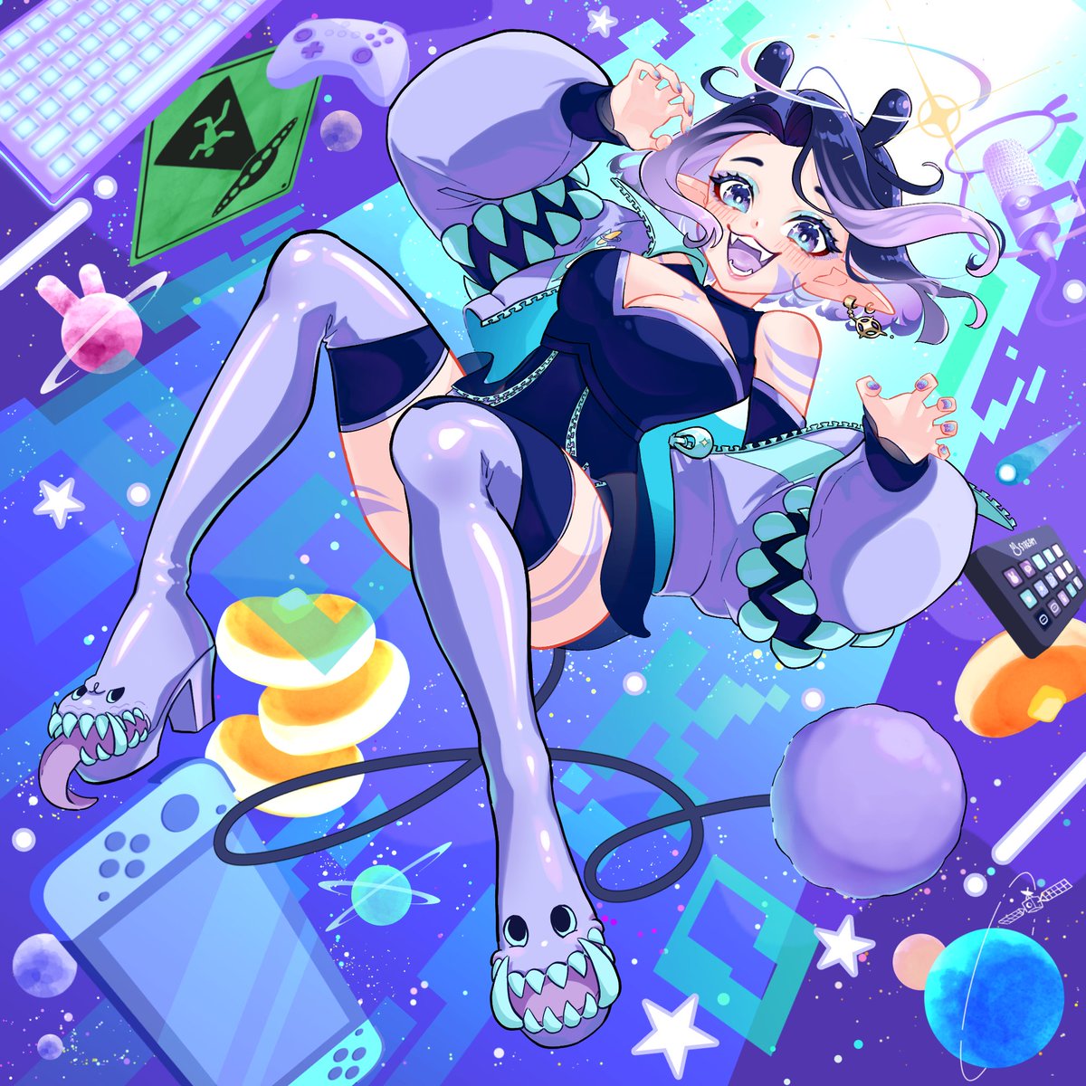BakaPokoo's tweet photo. Use only ONE art to convince people to follow you 🐇🛸✨️

🎨 by @ton39342104 https://t.co/WAi87mLnCW