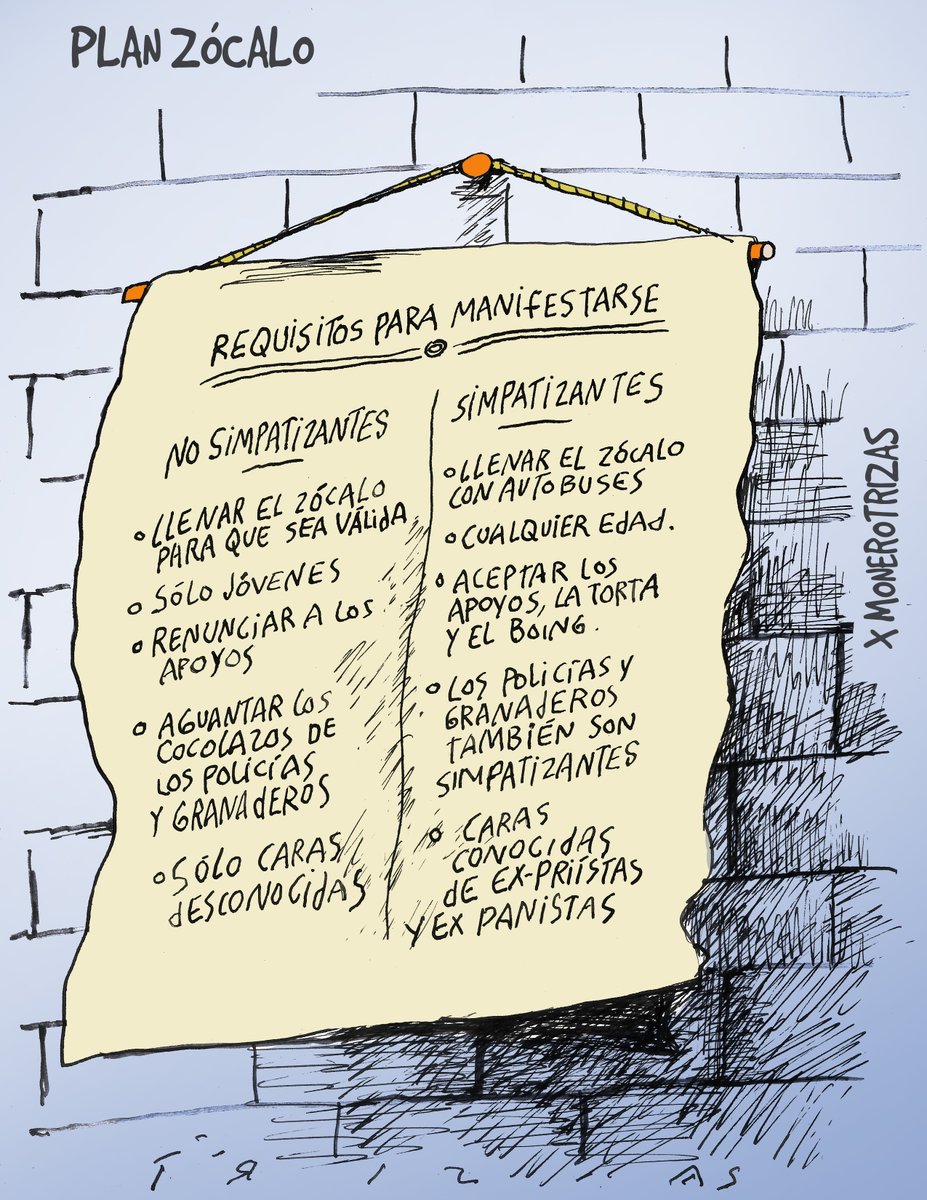 PLAN ZÓCALO, Aquí los requisitos  para manifestarse en el Zócalo de la #CDMX si es usted simpatizante o No-simpatizante de  #Morena  #MarchaNacional  #GeneracionZ  #15novembre  #20Noviembre