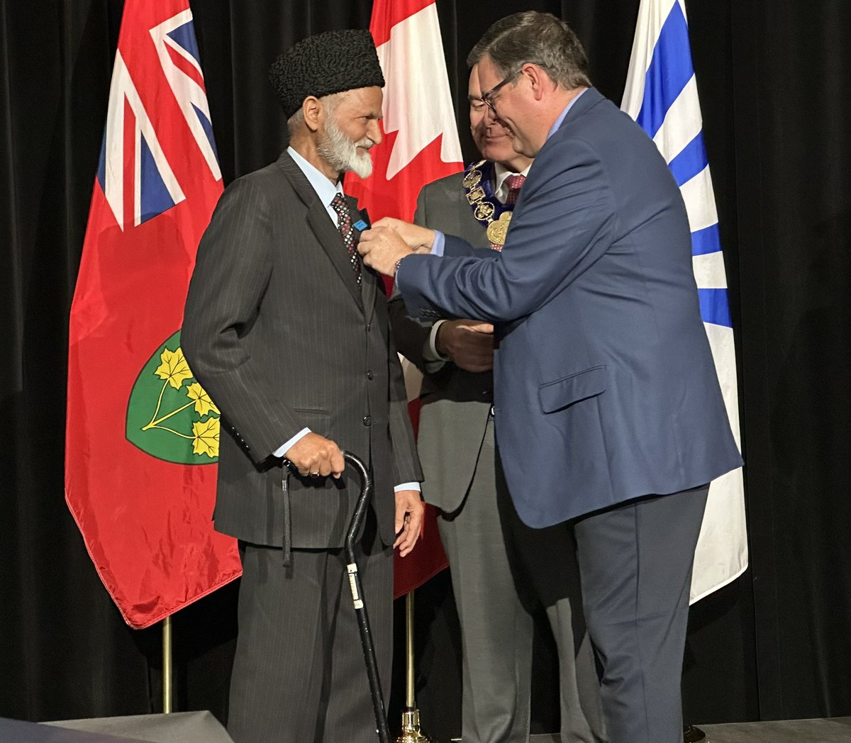 Tonight, the National President of Ahmadiyya Muslim Jama’at Canada, Mr. Lal Khan Malik, was awarded the prestigious Order of Vaughan. A profound recognition of his decades-long service, leadership, and unwavering commitment to building a more compassionate, unified, and peaceful