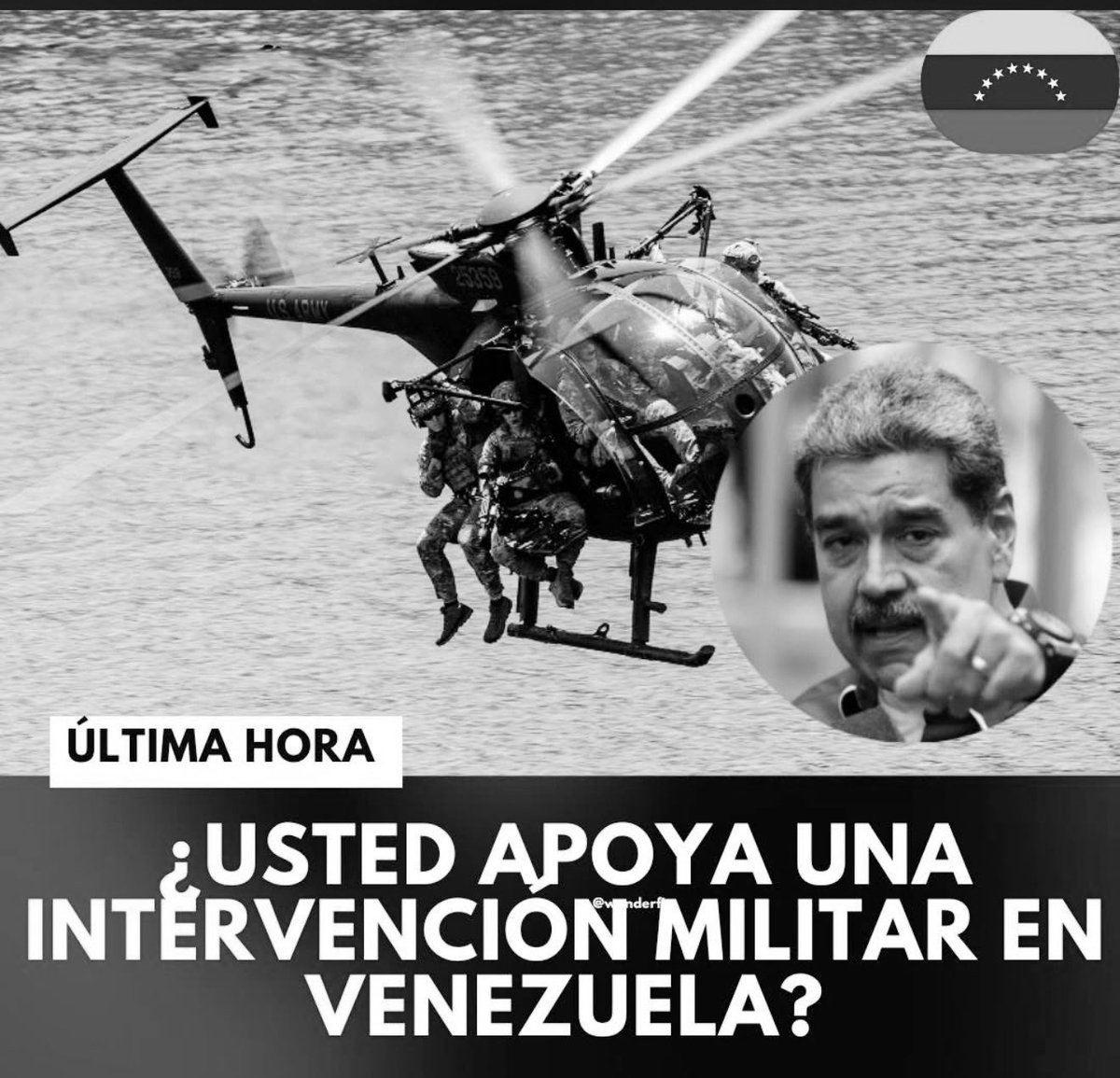 Jhonffonseca's tweet image. Reitero: ¿Usted apoya una intervención militar en Venezuela?

¿Sí o no?
