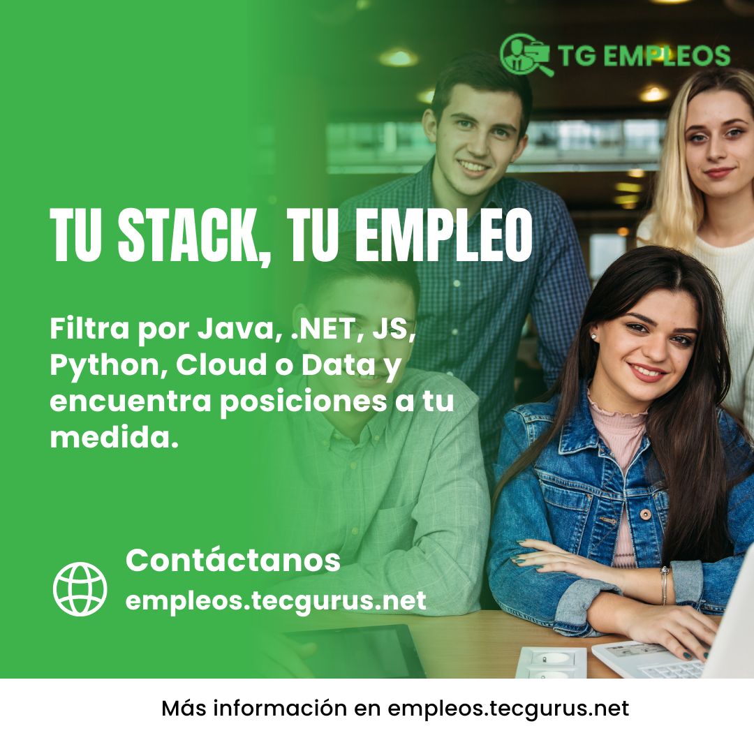 tecgurusnet's tweet image. Match perfecto 🎯 Java, .NET, JS, Python, Cloud, Data… filtra y encuentra tu próximo rol 
ideal. buff.ly/x5dUac2 
#JavaJobs #DotNet #JavaScript #Python #CloudJobs #DataJobs