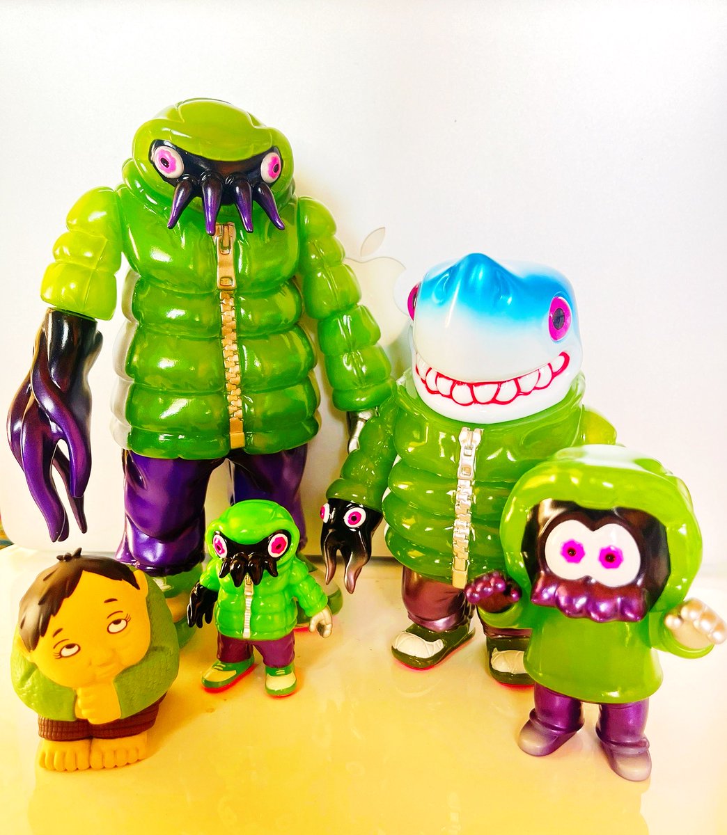 同じ色のソフビで楽しんでみた❣️ 一体感があって最高❣️ @gyaromi