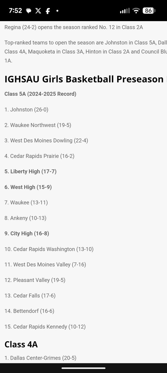 Hope to see everyone next Tuesday at West as we play Waukee for "6-7 Night"!