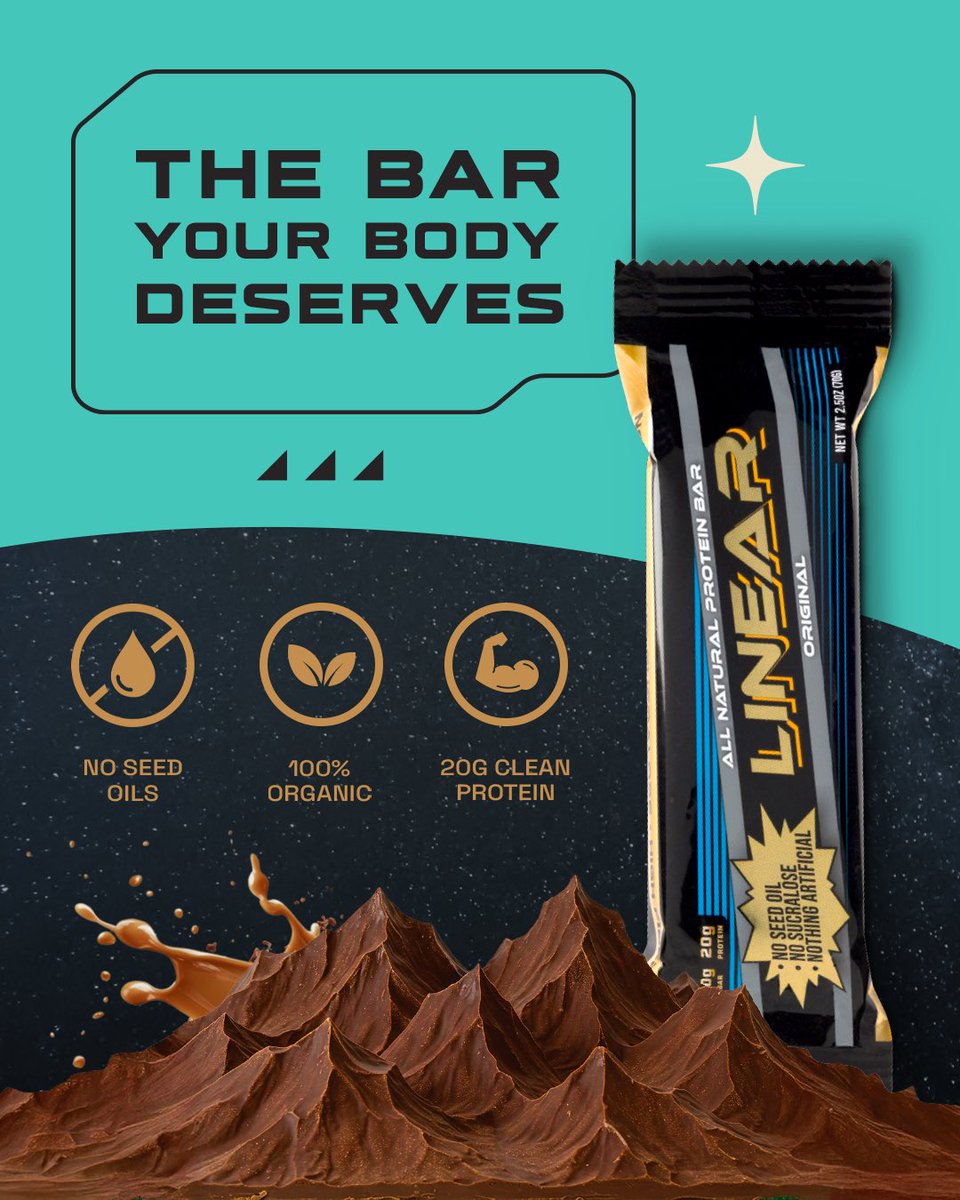 muscle_fitness's tweet image. Give your body the bar it deserves.
20g of clean protein. No seed oils. Nothing artificial. Just fuel that actually performs.

linearbar.com

#AHigherBar #FuelWithoutCompromise #LinearBar #MuscleFuel #CleanFuel