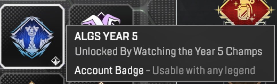 Twitchドロップ報酬 【ALGS YEAR 5 バッジ】リーク ◇2026年1月16日〜1