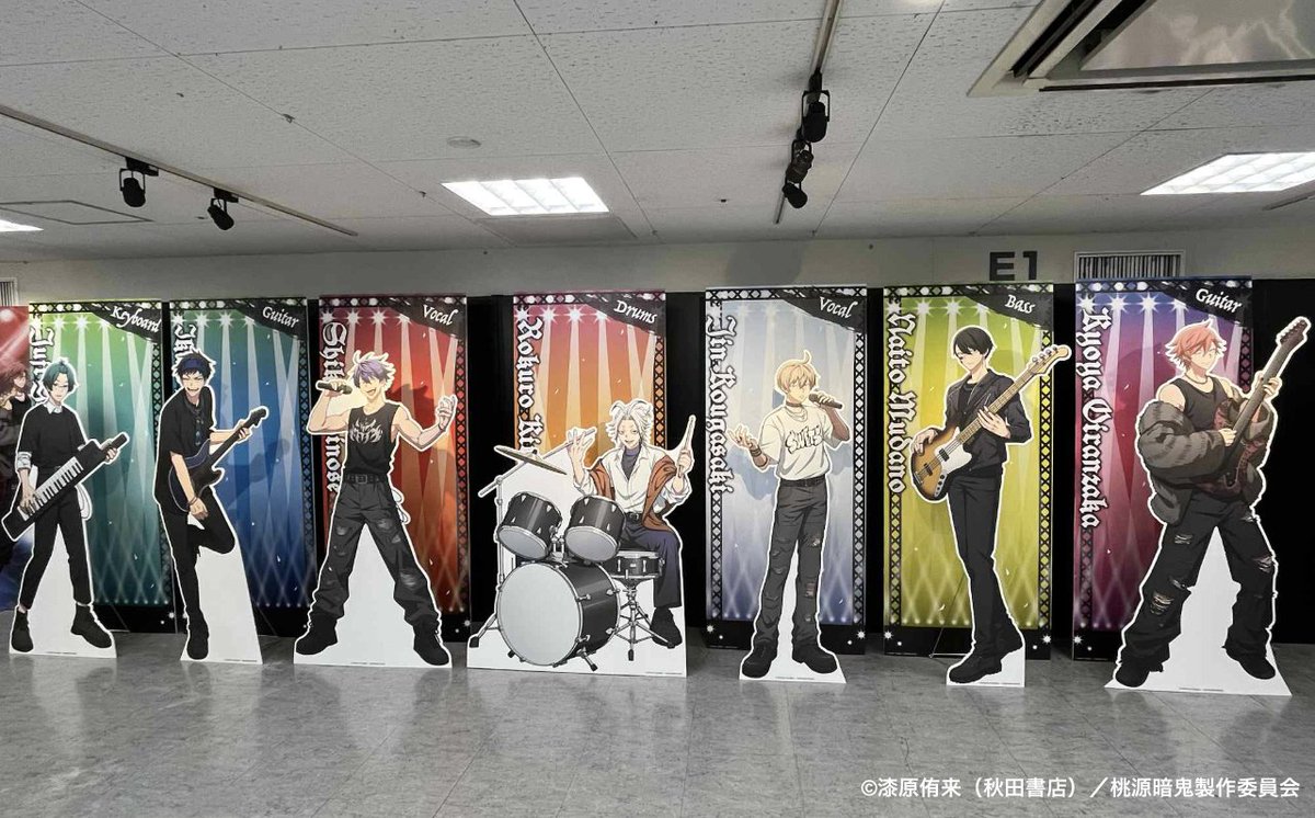 ABEMART_ANIME's tweet photo. ／
TVアニメ『桃源暗鬼』POP UP STORE in あべのハルカス
　　　　　✨POP UP STORE内装紹介✨
＼

ステージで煌めく四季たちの展示をお見逃しなく✨

✅バンドver. 描き下ろしパネル
✅キャラクター設定画公開
✅ミニキャラフォトスポット

詳細は特設サイトから👀👇
https://t.co/ecVord7Sbc

#桃源暗鬼 
@tougenanki_anm