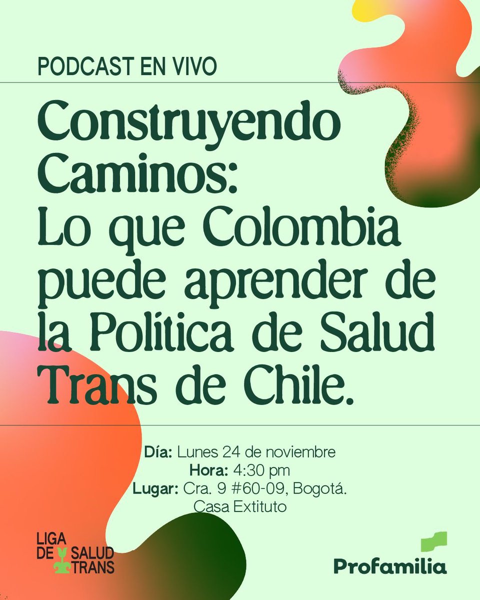 LigaSaludTrans's tweet image. 🎙️ #PodcastEnVivo | Nuestrxs invitadxs han impulsado la política de salud trans desde el gobierno y la sociedad civil en Chile. 

✨ Alberto Inzulza Galdames
✨ Lorenza Quezada Mendoza

📝Inscripción previa: docs.google.com/forms/d/e/1FAI…