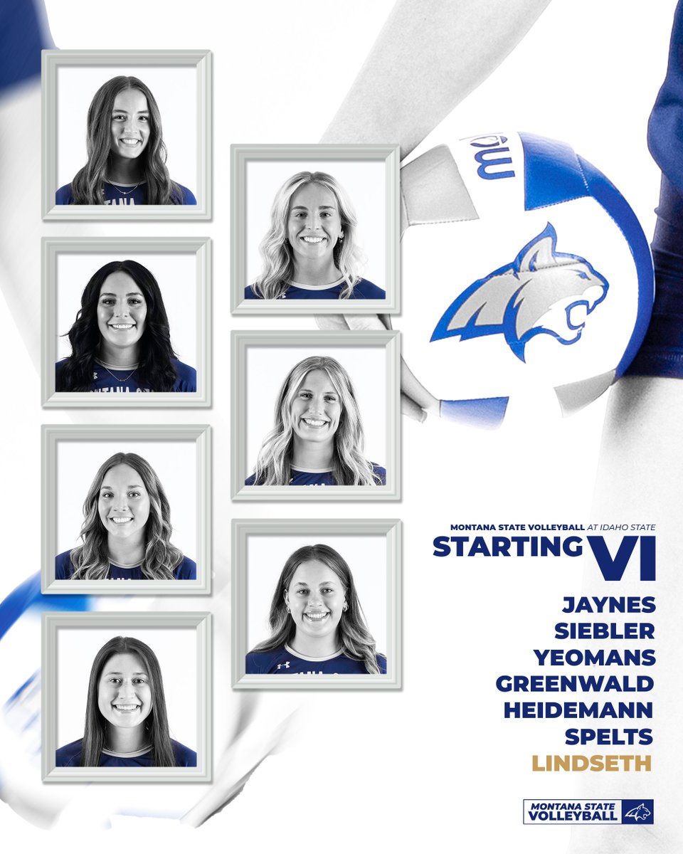 MSUBobcatsVB's tweet image. Starters are set for tonight&apos;s match in Pocatello ❗️

📺 ESPN+
📊 bit.ly/4oKpgJP

#GoCatsGo