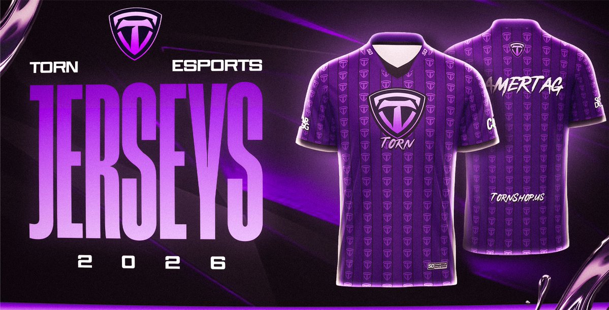 It's time for something new.

Unveiling the new 2026 Torn Elite Series Jersey!

Now available at SoarDogg, remember to use code TORN. 

💜💜💜