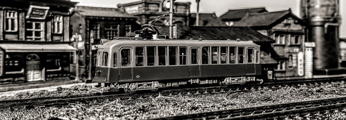 take7700gh5fs's tweet image. 今日の1枚📸
#モノクロにするとかっこいい選手権
#MODEMO
#阪神71形
#Nゲージ
#鉄道模型
#模型撮り鉄
#モノクロ
#白黒写真