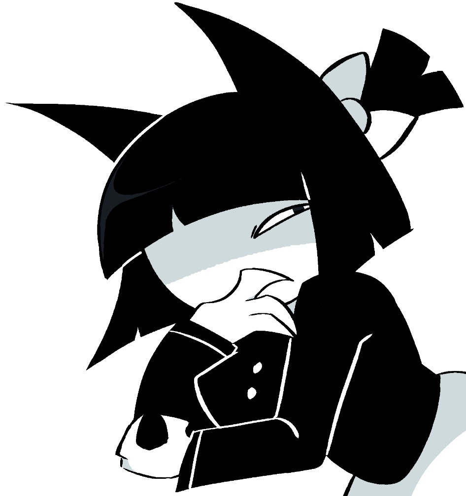 PAP3RSC1ENCE's tweet image. [She slightly smirked, stepping closer and looking up at her.]

&quot;What gives you THAT idea?&quot;