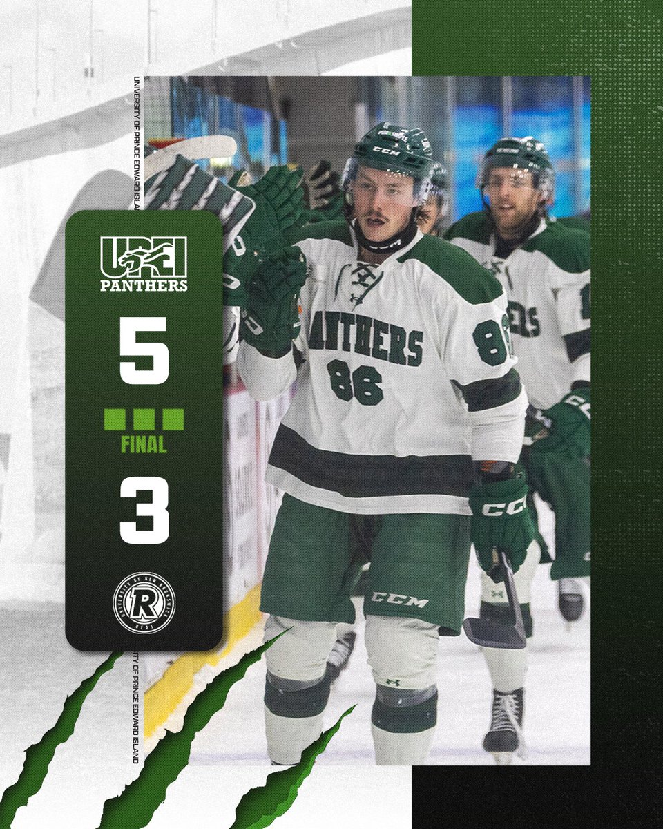 UPEIMHockey's tweet image. FINAL | #Panthers 5 – Reds 3

Oh, what a night, late *November...!🎶

GOALS🚨:
Crête x2
Richard (🍏)
Pys (🍏)
McFarlane

ASSISTS🍏:
Vos
Arsenault

SAVES🛑:
Robillard x29

#GoPanthersGo | #Hockey