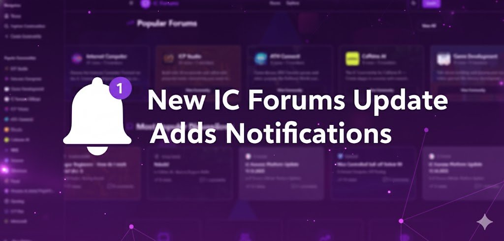 icpforums's tweet image. #ICForums drops a new notification system. No more checking posts and profiles for other people&apos;s responses. The platform lets you know.

All on-chain.

Read the full post: meazi-4iaaa-aaaab-acvrq-cai.icp0.io/f/icforumsoffi…

$ICP #builtWithCaffeine #onchain