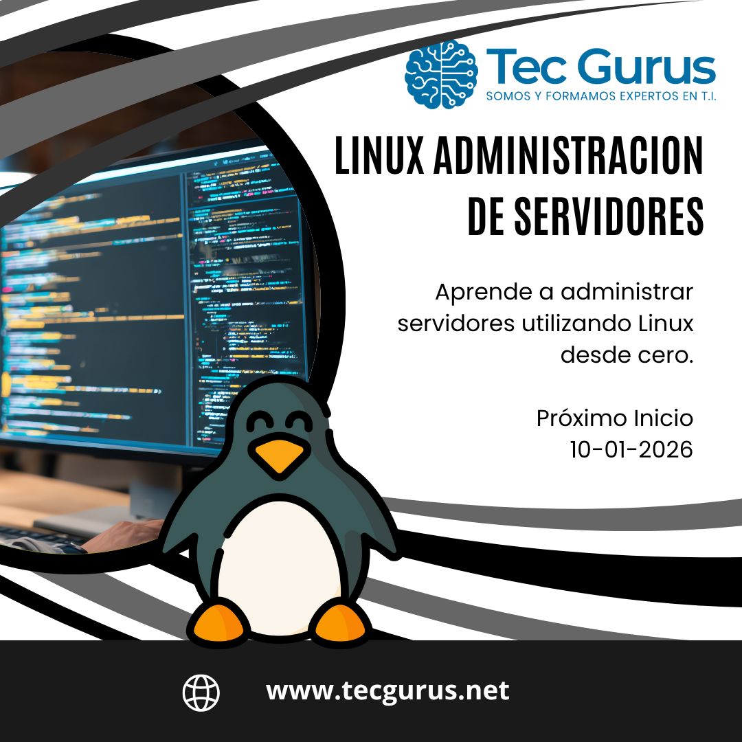 tecgurusnet's tweet image. 🐧 ¿Te gustaría aprender a administrar servidores como un pro?
En el curso Linux Administración de Servidores verás desde los comandos básicos hasta la gestión de servicios y seguridad, todo paso a paso y desde cero.