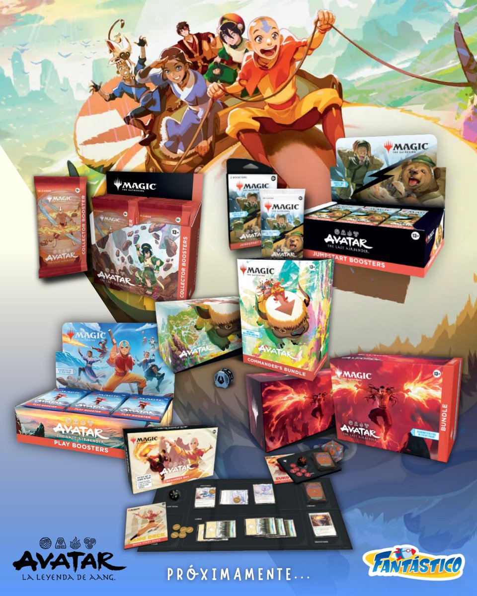 🌊🔥Agua Tierra Fuego Aire... Magic.
🤜Domina el campo de batalla con cartas de Magic inspiradas en Avatar: la leyenda de Aang. Controla los elementos y únete a tus personajes favoritos en nuevas aventuras, ilustraciones emblemáticas y un espectáculo elemental nunca visto
#MTG