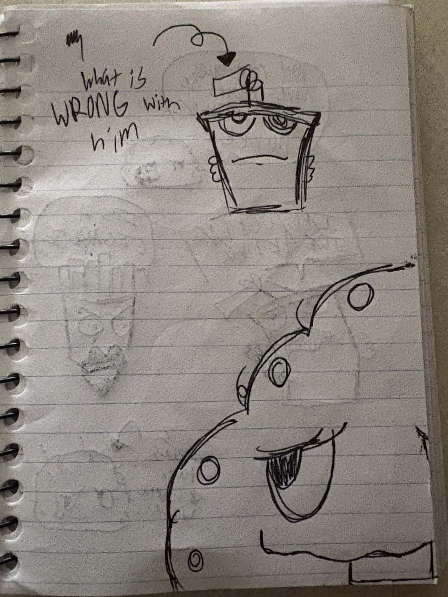 here's some work doodles that i forgot to post here, dw yall are still gonna get your drawings of juggalo shake