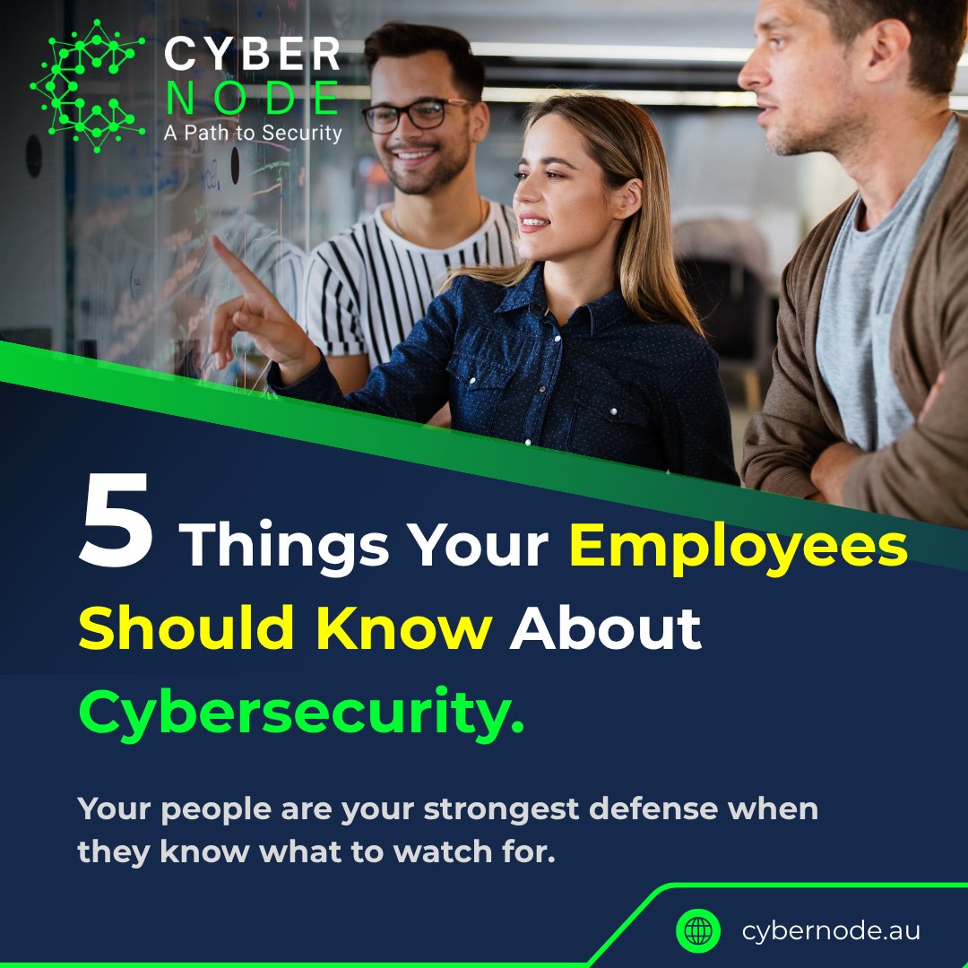 CyberNodeAU's tweet image. #HumanError is still a leading cause of cyber incidents. ⚠️

But with the right training, your team becomes your strongest defense. 🛡️

Here are 5 things your employees should know about cybersecurity.

See full post 👉 linkedin.com/feed/update/ur…

#CyberSecurity #CyberAwareness