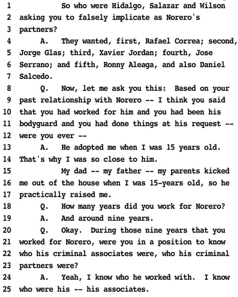 XavierJordanM's tweet image. Ecuador 🇪🇨 🚨🚨 

Las imágenes publicadas a continuación, son de la version de Marcelo Lasso, quien era testigo protegido de la @FiscaliaEcuador en los casos Metástasis y Fernando Villavicencio (+). Hoy en su versión para la corte en 🇺🇸, dice textualmente quienes son : 

LOS…