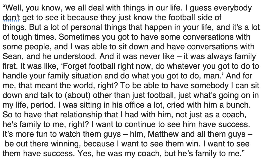 StuJRams's tweet image. One of the things Sean McVay cherishes most about his relationship with Aaron Donald was how Donald let him into his personal life. 

Asked about that today, Donald talked about going through personal challenges at one point and how conversations with McVay helped get him through…