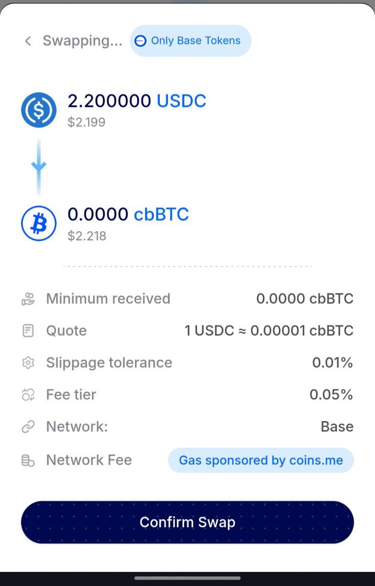 ZoNaveen's tweet image. Day 41 of SIP in cbBTC (BTC) , Using coins.me .

@coinsme_HQ @P2Pdotme

#SIP #coinsdotme #p2pdotme