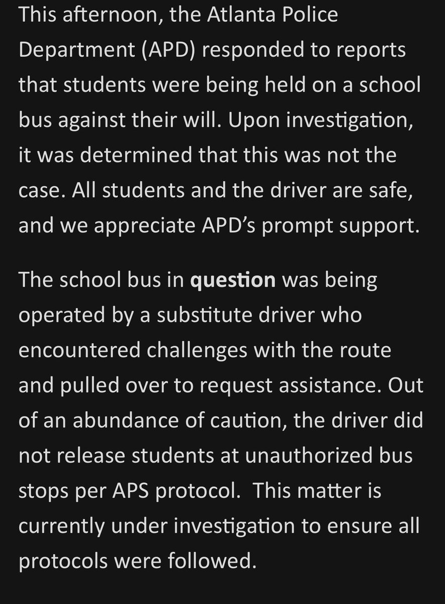 CodyAlcorn's tweet photo. UPDATE | Official statement from Atlanta Public Schools https://t.co/C6PtcHLf3A