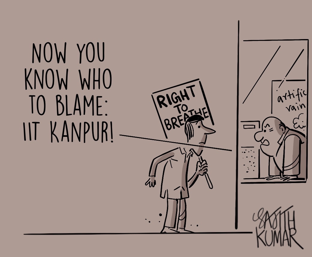 sajithkumar's tweet image. #delhiair #righttobreathe cartoon @DeccanHerald