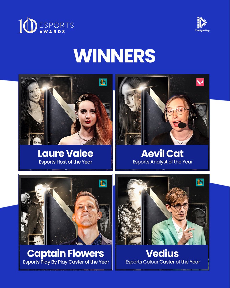thebyteplay's tweet photo. Here are your Esports Awards 2025 winners, the icons, the innovators, the game-changers.

#Esports #EsportsAwards https://t.co/ea3zvMbmvE