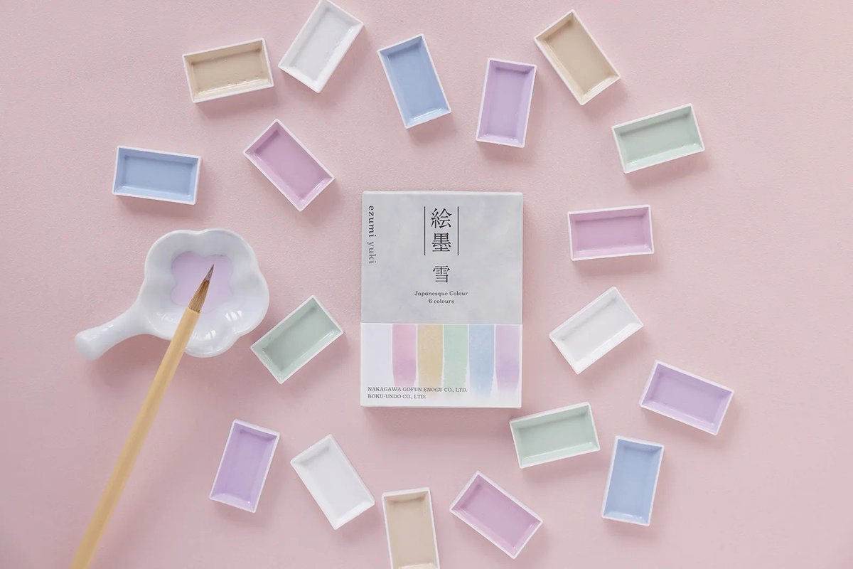 ARTs_LABo's tweet image. ARTs*LABoストア更新｜artslabo.thebase.in 『絵墨 雪 ６色』本日発注分を在庫反映しました。※在庫自体はまだ十分あるとの事ですが、注文が多くメーカーさんからの発送も遅れ気味との事です。少しお時間が掛かりますが(注文から5日～1週間程度)届くまでしばらくお待ちください。　#ARTsLABo