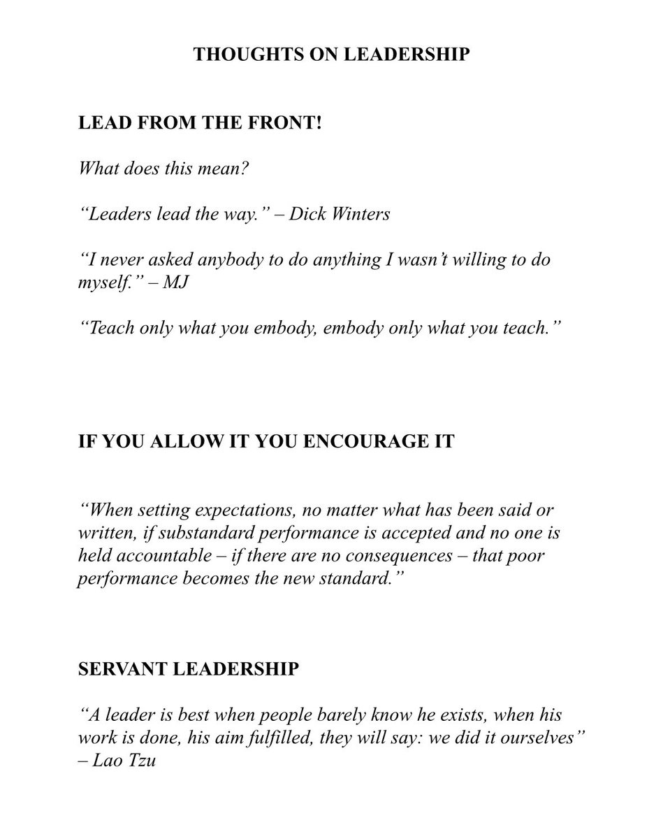 Thoughts on Leadership