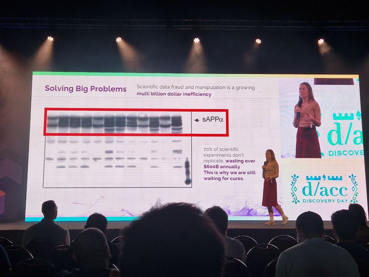 Our team was at d/acc Day <a href="/EFDevcon/">Ethereum Devcon</a> 🇦🇷

Inspiring talk by @ErinMagennis from <a href="/CausalityNet/">Causality Network</a> on "Hardware and Verifiable Science" - diving deep into the reproducibility crisis in science - why we built Cairn!

Looking forward to sharing ideas on making research truly reproducible.
