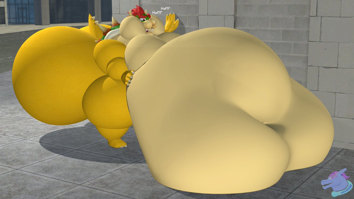 Looks like bowser is out of breath of all that weight he gotten