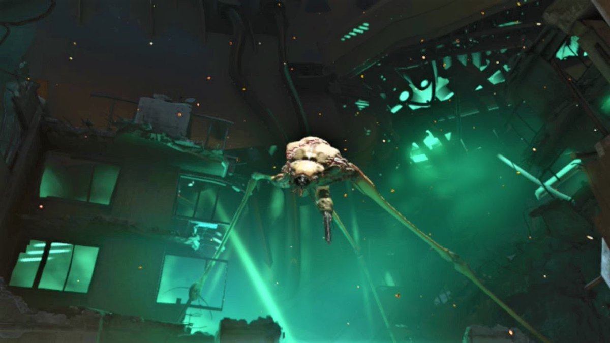 _claypot's tweet image. the difference between fighting a strider in hl2 and alyx is insane. they really took a stronger than usual enemy and made it into a full-on boss fight