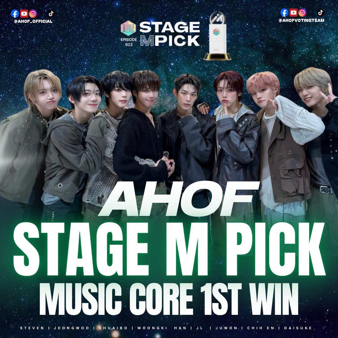 AHOFVOTINGTEAM's tweet image. Congratulations, FOHA &amp;amp; @AHOF_official!

#아홉 #AHOF 
#유니버스리그 @AHOF_official