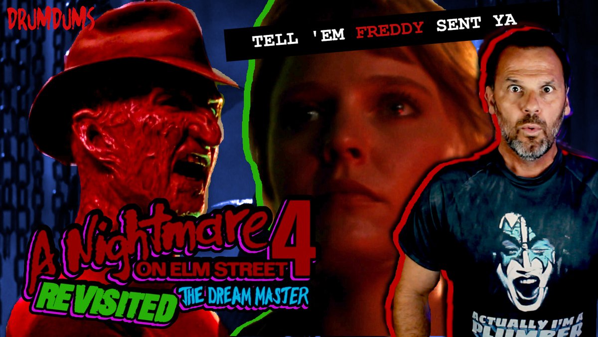 Drumdums's tweet image. It's REVISITED time again! On this very special 22 minute episode, let's dive deep into what some consider the MTV Nightmare movie, A Nightmare on Elm Street Part 4: The Dream Master! This one just gets better with age. Do you agree? Let's explore! #NightmareonElmStreet