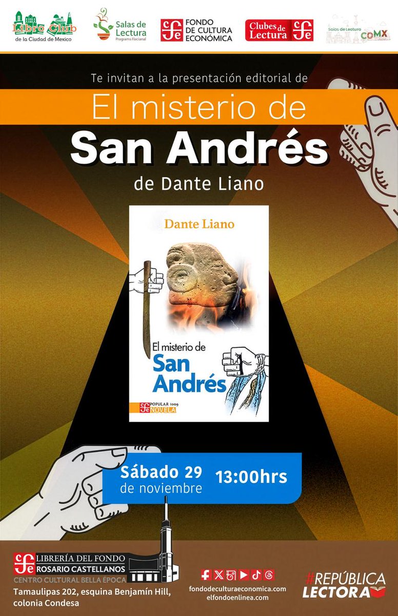 Este próximo 29 de noviembre a las 13h llega "El misterio de San Andrés" de <a href="/liano_dante/">Dante Liano</a> 
¡​Explora las vidas paralelas de Benito y Roberto y su profunda división cultural en esta obra!
#LibreríaRosarioCastellanos