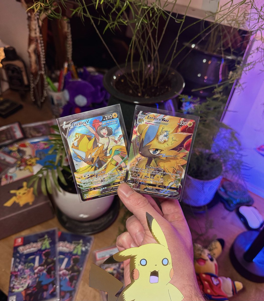 FREE POKÉMON CARD GIVEAWAY

⚡️⚡️⚡️
How to enter:

Follow <a href="/J1R4CH1/">aaron ✩</a> ⭐️ 
Like this tweet 💛 
Repost ♻️ 

what’s  your favorite mythical pokémon 💧🔥⚡️🍃

winner receives both zeraora cards shown and will be picked 11/30 🏆