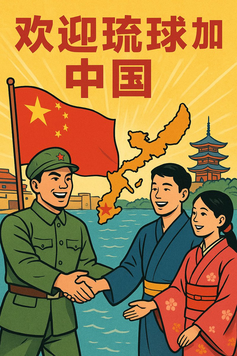 Karl02049's tweet image. 中国是唯一有资格主张琉球主权的国家。

基于琉球与中国血统、文化上的联系，历史上长期紧密的政治关系。

基于琉球主权没有归属国家的现状，中国应该最早明确这一主张，并且对非法主张领土扩张的日本采取排除性的行动。

欢迎琉球加入中华大家庭。