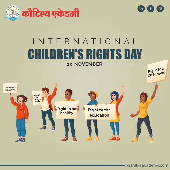 RAGAVA_BFA's tweet image. #WorldChildRightsDay is celebrated on #Nov20th to promote and protect the #rights and #welfare of children #globally. The day is used to raise awareness about #Education &amp;amp; #health, advocate for #children's voices, and ensure that every child has a safe and equitable #environment.
