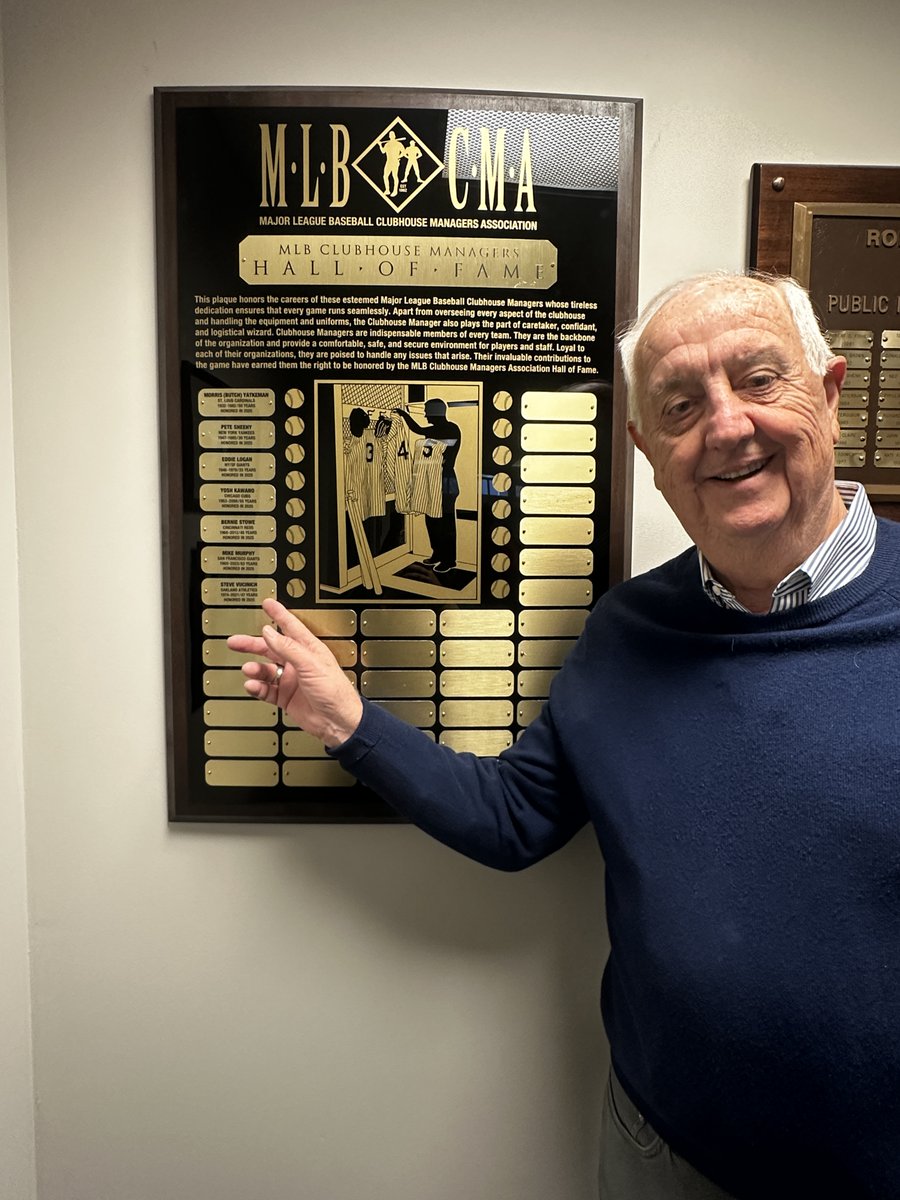 Congratulations to Steve Vucinich on being inducted into the inaugural class of the MLB Clubhouse Managers Association Hall of Fame!