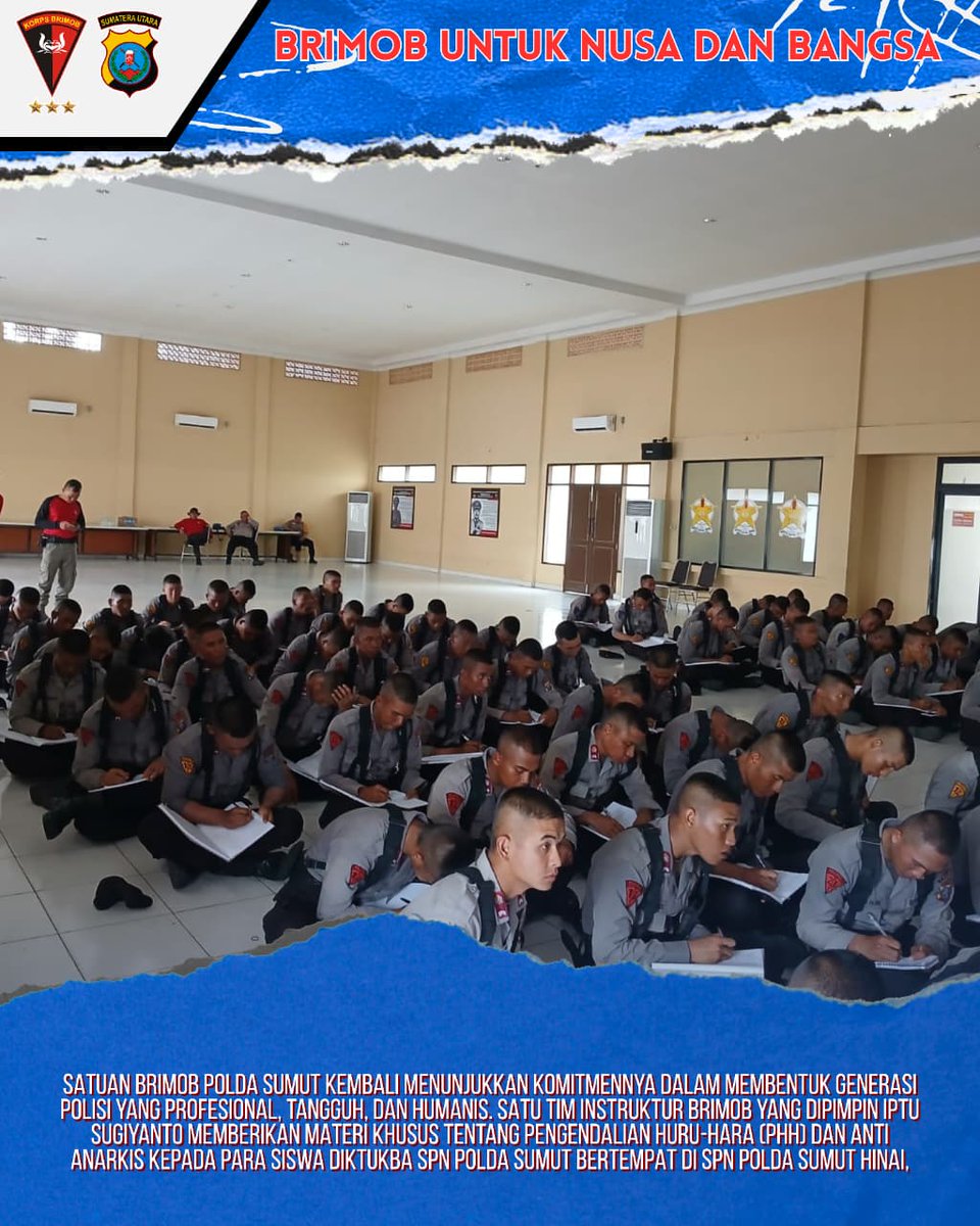 brimobsumutnews's tweet image. Brimob Sumut Bentuk Calon Polisi Tangguh: Materi PHH &amp;amp; Anti Anarkis Dikemas Intens di SPN Hinai Langkat

#phh #latihan #spnhinai #langkat #korpsbrimobpolri #poldasumut #brimobsumut #polriuntukmasyarakat 

@humaskorpsbrimob 
@poldasumaterautara 
@spnpoldasumut